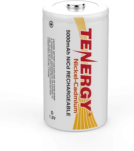 Tenergy D 5000mAh NiCd botón superior batería recargable
