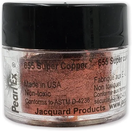 Miniatura 8 de Jacquard Pearl Ex Pigment Powder 0.75 oz negro carbón – Polvo de mica suelta para resina epoxi, acuarelas, tinta de caligrafía y arcilla – Polvo