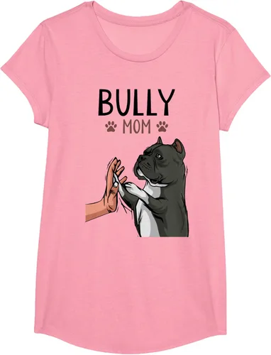Miniatura 71 de American Bully Mom Cute Dog Mama Camiseta divertida para mujer, Blanco, S
