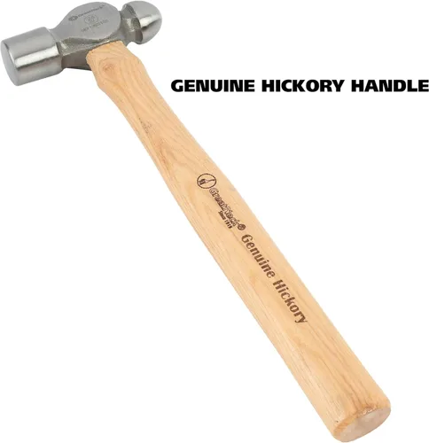 Miniatura 4 de GreatNeck BP24 Martillo de Bola, 24 Oz. Martillo de Acero Forjado en Caída con Mango de Madera de Nogal Autentico Equilibrado con Precisión