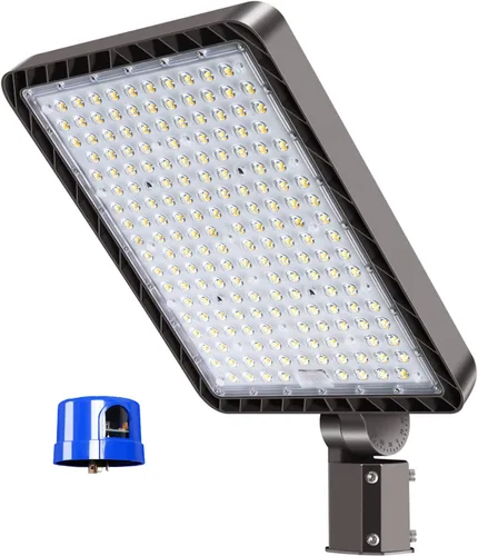 Miniatura 14 de Juego de 3 luces LED de estacionamiento de 200 W para exteriores, 28000 lm, reflectores brillantes de atardecer a amanecer, montaje de yugo