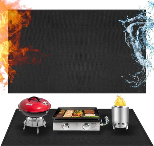 Miniatura 9 de Alfombrillas de parrilla ignífugas de 15 x 18 pulgadas para parrilla de mesa al aire libre para proteger tu mesa de parrilla, tapete de mesa