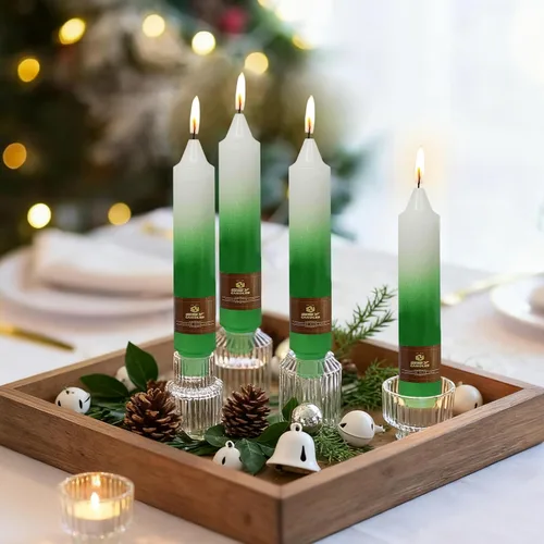 Miniatura 20 de Velas en espiral de Navidad, velas cónicas doradas, 10 pulgadas, sin perfume, para regalo de invierno, vacaciones, Navidad, decoración del hogar