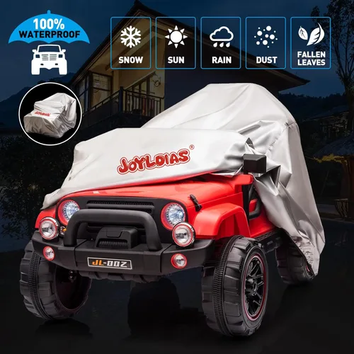 Miniatura 2 de Funda para camión y automóvil de 2 plazas, automóvil eléctrico para niños de 12 V con control remoto parental, música, Bluetooth, reproductor de Rojo