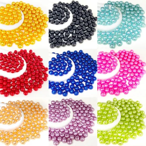 Miniatura 5 de 3000 cuentas de perlas de 0.118 pulgadas con agujero redondo suelto para decoración del hogar, rellenos de jarrones, manualidades, fabricación