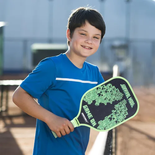 Miniatura 6 de Voyager - Juego de pickleball de Minecraft, incluye 2 paletas, 4 bolas duraderas y bolsa de transporte, juego al aire libre de 7 piezas para niños