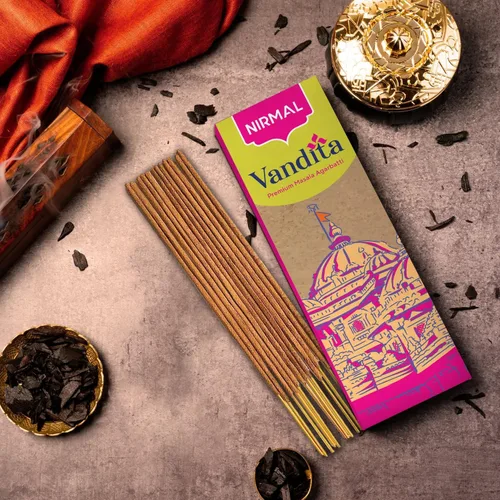 Miniatura 4 de Shubhkart Nirmal Agarbatti - Varillas de incienso Vandita Masala de 9 pulgadas de largo para Puja, fragancia de larga duración, sin carbón