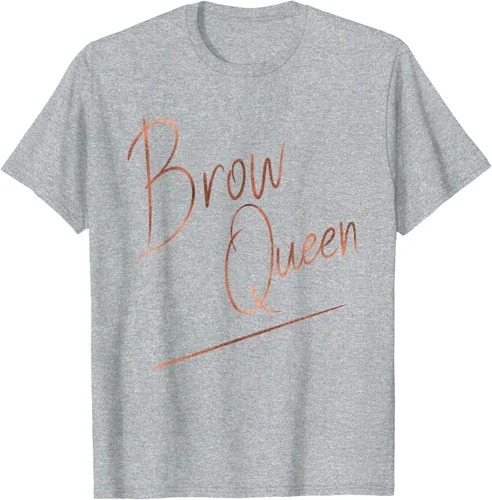 Miniatura 8 de Brow Queen Ombre - Camiseta de escritura a mano, regalo para artista de maquillaje, Negro, S