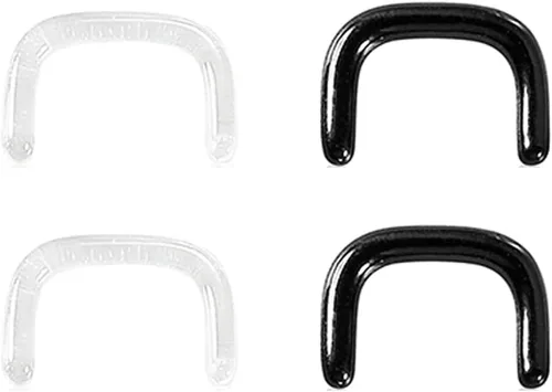 Miniatura 8 de 4 piezas de retenedor de tabique de vidrio 16G 14G 12G 10G 8G, 2 piezas negro y 2 piezas transparente en forma de U con anillos en O para trabajo