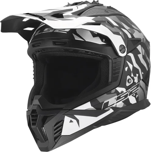 Miniatura 14 de LS2 Helmets Gate II - Casco integral para motocicleta MX Brillo lavado rojo/azul/morado