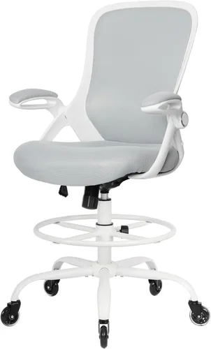 Miniatura 8 de HYLONE Silla de Dibujo Técnico Alta para Oficina, Taburete Ergonómico para Escritorio de Pie, Silla de Dibujo Técnico Ajustable, Silla de Oficina