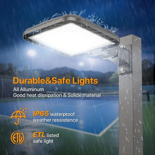 Miniatura 6 de Luces de Estacionamiento 240W 36000LM Montaje de Brazo Ajustable Luces de Caja de Zapatos para Exteriores con Fotocélula de Anochecer a Amanecer