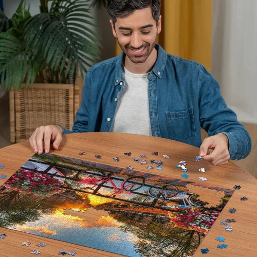 Miniatura 3 de Ravensburger Bicycles in Amsterdam - Rompecabezas de 1000 piezas para adultos - 12000662 - Herramientas hechas a mano, fabricado en Alemania, cada