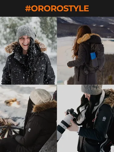 Miniatura 6 de ORORO Parka térmica para mujer con aislamiento Thermolite y capucha desmontable, chaqueta larga con calefacción para mujer