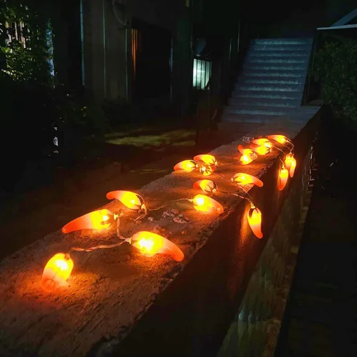 Miniatura 9 de 9.8 ft 20 LED Red Chili String Light Pepper Fairy Lights USB Powered Lámpara para fiesta de Navidad Decoración del hogar (2 modos USB)