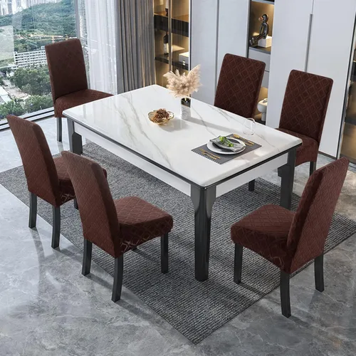Miniatura 6 de Genina Fundas Impermeables para Sillas de Comedor, Fundas Elásticas de Jacquard para Sillas de Comedor Removibles y Lavables, Protector de Silla