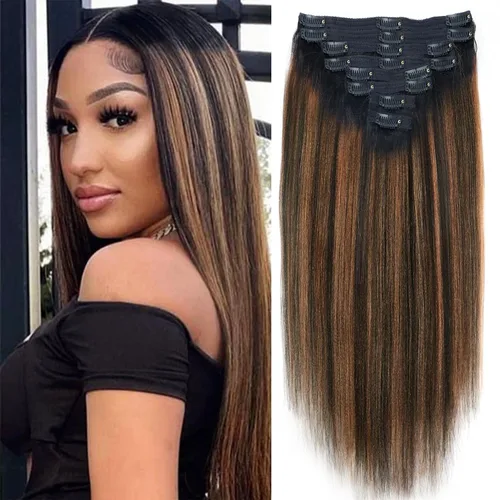 Miniatura 12 de Extensiones de cabello con clip de 12 pulgadas, rizado birmano, negro natural, extensiones de cabello con clip rizado birmano, cabello humano real