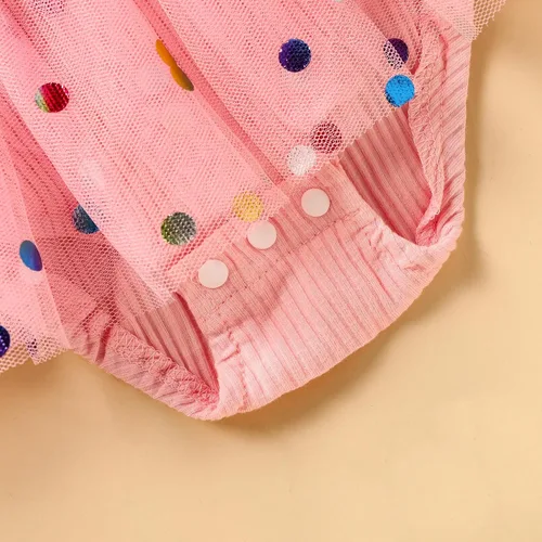 Miniatura 27 de GRNSHTS Traje de bebé niña 1er cumpleaños traje acanalado tul mameluco princesa pastel Smash sesión de fotos ropa + diadema