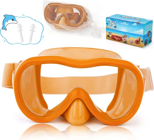 Miniatura 16 de iGym Gafas de natación para niños, máscara de buceo, máscara de buceo, gafas de natación con cubierta de nariz y correas elásticas cubierta y bolsa