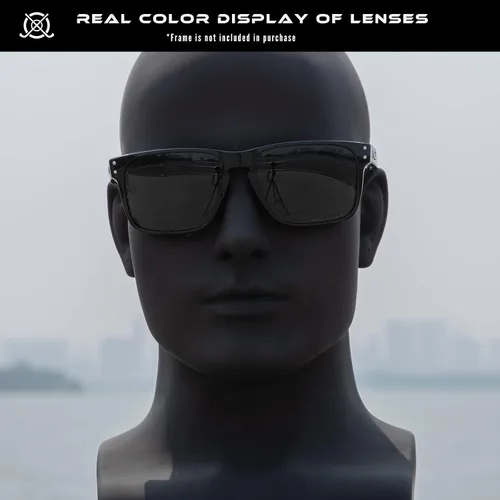 Miniatura 5 de SOLODAD Lentes de repuesto para gafas de sol Oakley Holbrook XL OO9417 polarizadas, negro carbón (sin grabado polarizado), Negro carbón - Polarizado