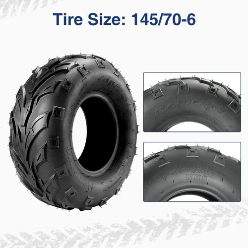 Miniatura 2 de MaxAuto Neumáticos ATV 16x8-7 16x8x7 Go Kart Quad Neumáticos 6 PR sin cámara todo terreno UTV, paquete de 2