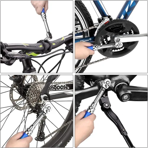 Miniatura 7 de Juego de llaves dinamométricas para bicicleta, llave dinamométrica de 1/4 de pulgada de 2 a 24 Nm, kit de herramientas para bicicleta