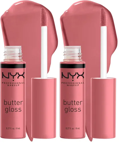 Miniatura 45 de NYX MAQUILLAJE PROFESIONAL Brillo de mantequilla, brillo de labios no pegajoso - crema brulée (natural)