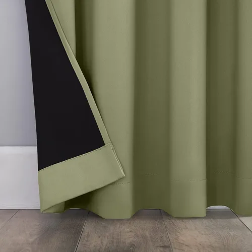 Miniatura 5 de Sun Zero Nordic Juego de 2 paneles de cortinas con ojales, reducción de ruido, 100% blackout, calidad de teatro, 52 x 63 pulgadas, verde salvia