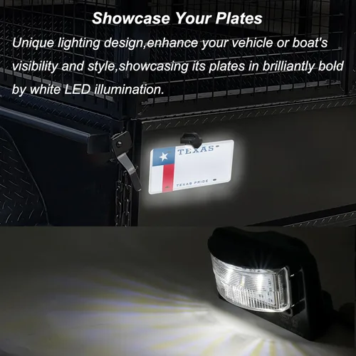 Miniatura 2 de Luz LED de placa de matrícula para vehículos recreativos, Jeep, todoterreno, remolque, camiones, UTV, ATV, barco, lámpara de placa de matrícula, luz