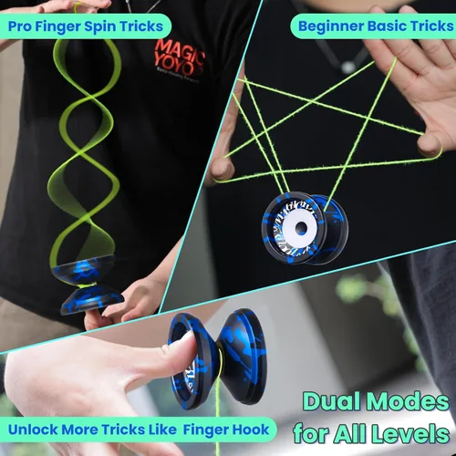 Miniatura 6 de MAGICYOYO Yoyo Profesional Responsivo para Niños de 8-12, V6 Locus Yo Yo de Doble Función para Adultos, Yo-yo de Truco de Giro con el Dedo