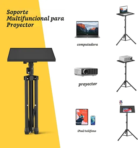 Miniatura 8 de Facilife Trípode para proyector, trípode para laptop, altura ajustable, de 22 a 47 pulgadas, soporte de trípode para proyector, trípode