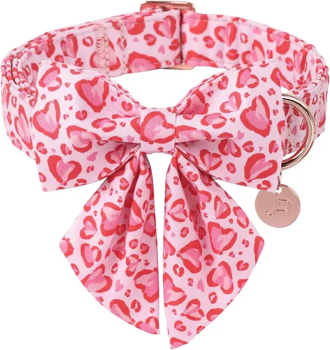 Miniatura 27 de Collar patriótico para perro con pajarita, collar de perro con lazo para el 4 de julio, collar de bandera estadounidense para perros medianos