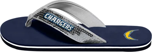 Miniatura 5 de FOCO Womens NFL Team Logo Sequin Strap Sandals Flip Flops