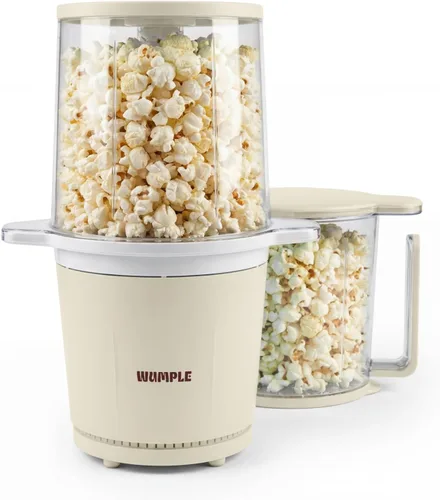 Máquina de palomitas de maíz Air Popcorn Maker de 10 tazas con taza medidora, palomitas de maíz compactas sin aceite y sin aceite, noches de cine y