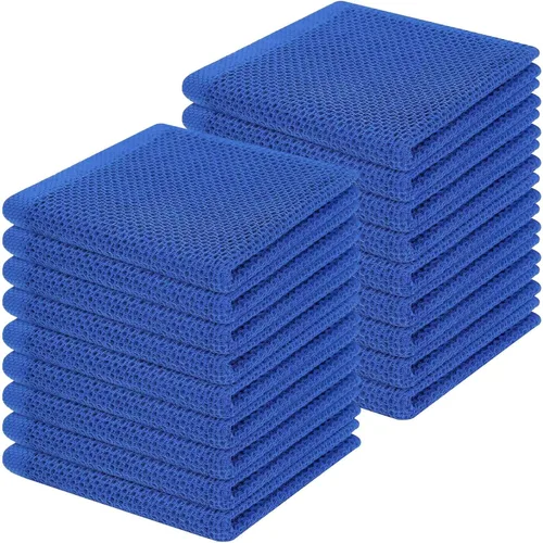 Miniatura 127 de Homaxy Paños de cocina de 100% algodón con tejido de gofre, ultra suaves, absorbentes, de secado rápido, 12 x 12 pulgadas, paquete de 6, amarillo