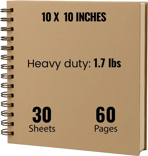 Miniatura 10 de Modern Shop Álbum de recortes Papel Kraft extra grueso con tapa dura - 8 x 8 210gsm, 60 páginas