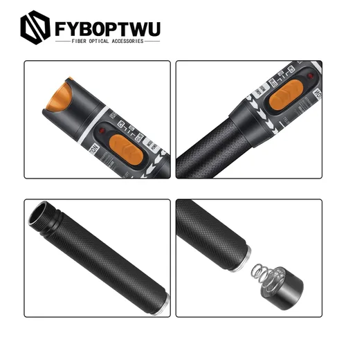 Miniatura 3 de Kit de solución de problemas de cable de fibra óptica - 1 localizador visual de fallas y adaptador FC a LC y 1 acoplador LC, SC, ST, FC y 3 cables