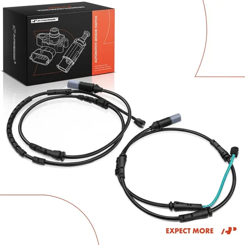 Miniatura 9 de A-Premium Sensores de desgaste de pastillas de freno de disco delanteras y traseras compatibles con BMW 528i, 535d, 535i, 550i, 640i, 650i