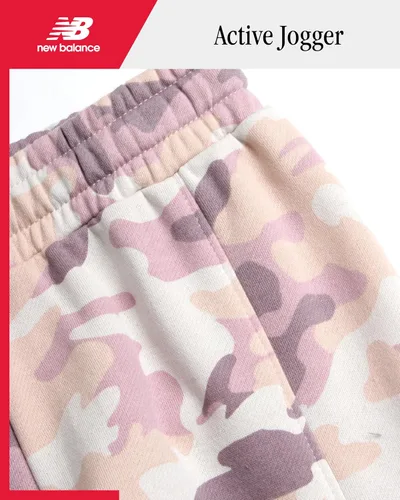 Miniatura 59 de New Balance Pantalones deportivos para niña, forro polar de mezcla de algodón suave con cordón y bolsillos (tallas 8-16)