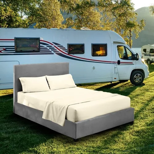 Miniatura 16 de Juego de sábanas para literas de autocaravana – 48 x 75 pulgadas, tamaño matrimonial 3/4, color azul aguamarina, litera para cuna, cama de caravana