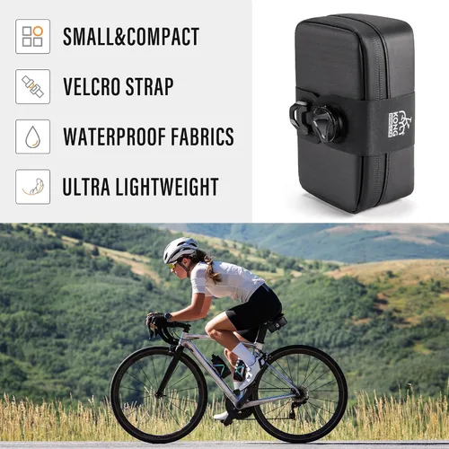 Miniatura 9 de Kit de herramientas de reparación de bicicletas-Kits de inflador de CO2 con cartuchos de CO2, multiherramientas 8 en 1, bolsa de sillín, parches