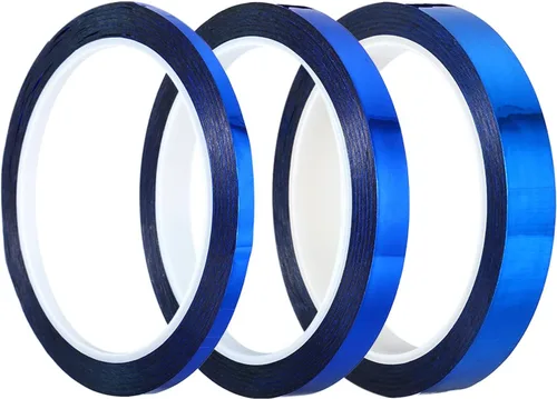 PATIKIL Cinta metalizada de 0.2/0.4/0.6 pulgadas x 55 yardas, 3 rollos de lámina adhesiva metálica de espejo autoadhesivo para detallar arte gráfico