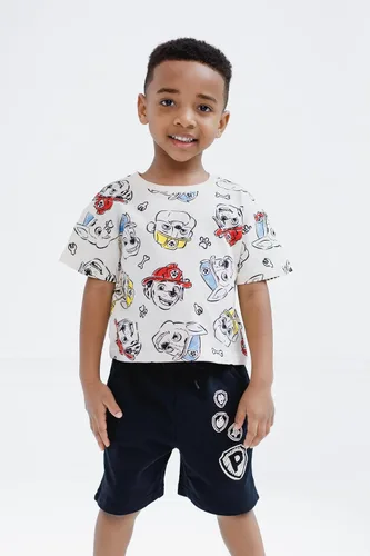 Miniatura 10 de Nickelodeon Paw Patrol - Conjunto de camiseta sin botones y pantalones cortos de felpa francesa, tallas de bebé a niño grande (12 meses - 10-12)