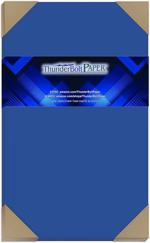 Miniatura 6 de 25 hojas de papel de portada/tarjeta de color azul real brillante 65#, hojas de 11 x 17 pulgadas, tamaño tabloide o libro mayor - cartulina ligera