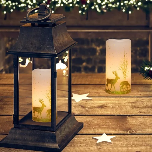 Miniatura 6 de 2 paquetes de velas sin llama parpadeantes LED de Navidad, velas de cera operadas por baterías con temporizador y control remoto, velas sin llama