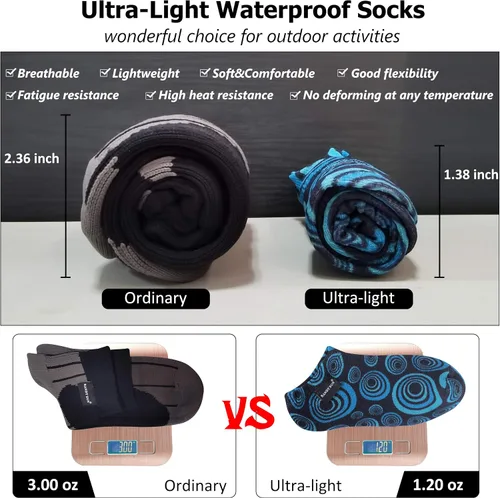 Miniatura 2 de RANDY SUN Calcetines impermeables unisex para ciclismo caza pesca correr 1 par