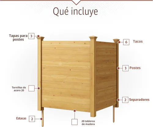 Miniatura 5 de 4 pies de alto x 4 pies de ancho (2 paneles) Enclo Premium pantalla de privacidad de madera sin excavación, ideal para pared de privacidad al aire