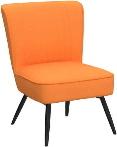Miniatura 5 de Alunaune Juego de 2 sillas decorativas naranjas tapizadas para sala de estar, modernos juegos de muebles de dormitorio, pantuflas sin brazos, silla