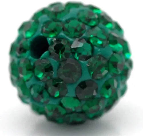 Miniatura 2 de RUBYCA Pave - Cuentas de arcilla de cristal checo para joyería Shamballa (20 unidades, 0.472 pulgadas, morado claro)