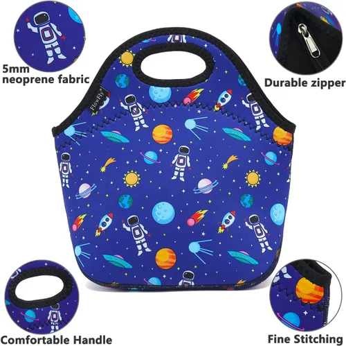 Miniatura 2 de FlowFly Lonchera de neopreno para niños, bolsa suave con aislamiento, mini hielera térmica para niños, niñas, hombres, mujeres, escuela, trabajo